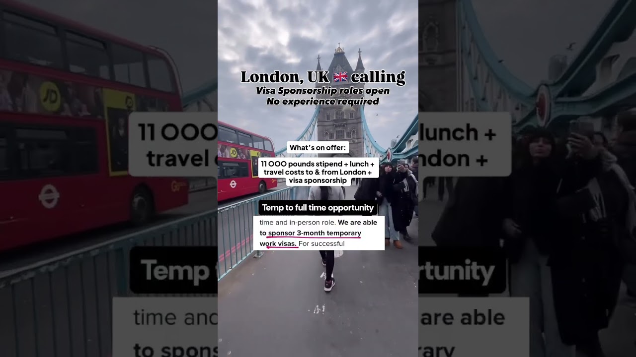 London, UK 🇬🇧 Calling! Visa sponsorship roles open. No experience required! #jobs #uk