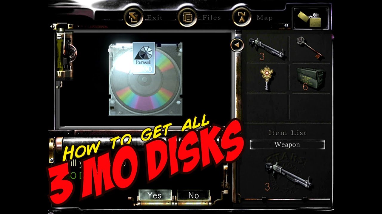 Resident Evil HD (Remastered) How to Find ALL 3 MO DISKS (Chris/Jill)