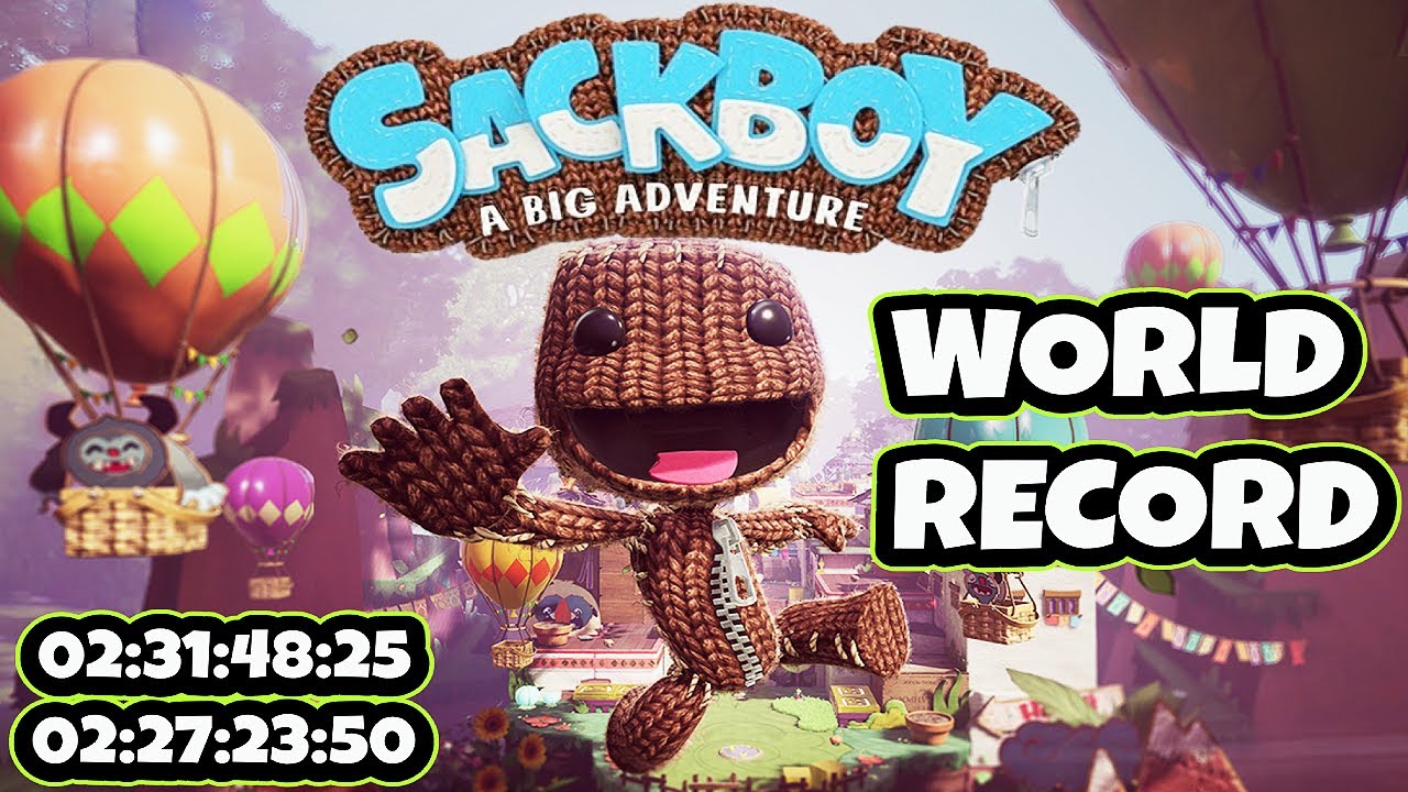 World Record Sackboy A Big Adventure Speedrun Any% PS5 IGT 02:27:23:50 RTA 02:31:48:25 Loads Removed