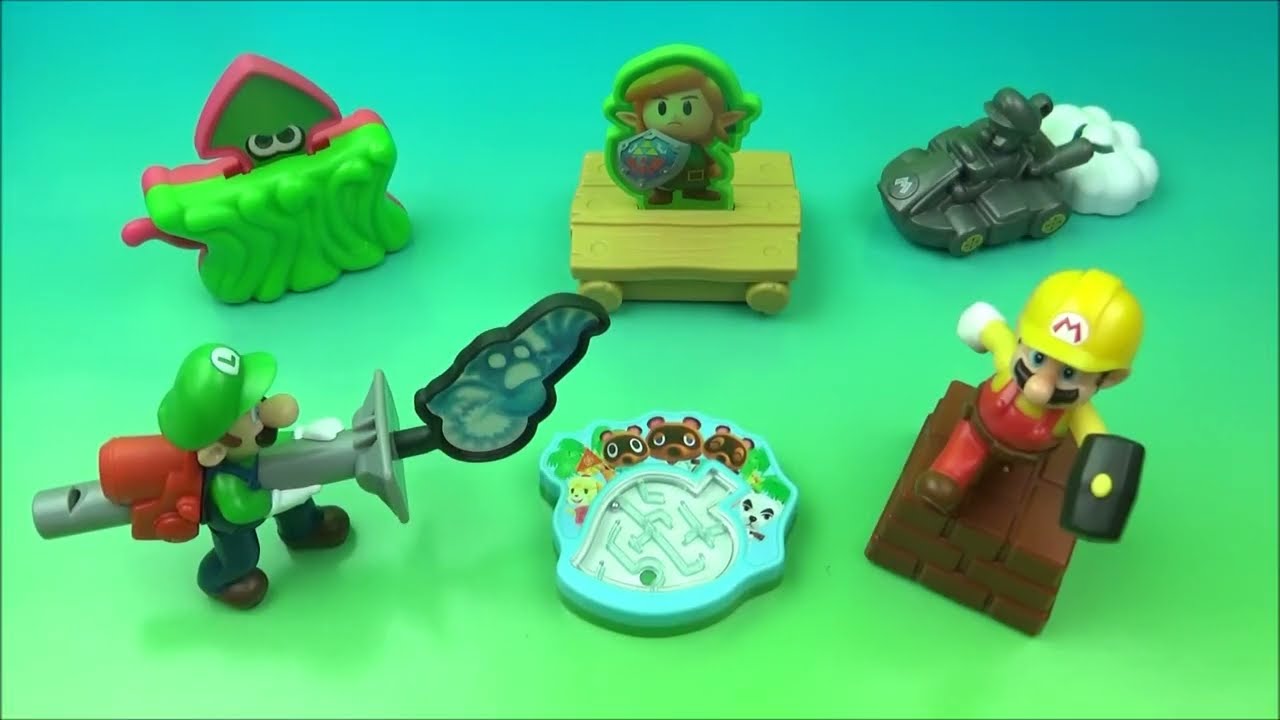 Видеообзор набора из 6 коллекционных предметов для Nintendo Switch Burger King 2021 года