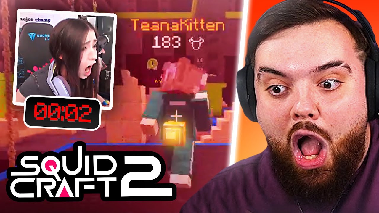 REACCIONANDO A MEJORES MOMENTOS DE SQUID CRAFT GAMES 2 D&Iacute;A 2