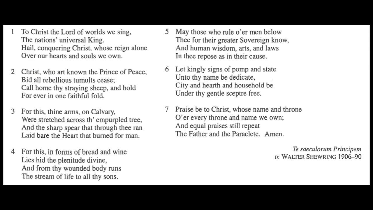 To Christ the Lord of worlds we sing (DEUS TUORUM MILITUM)
