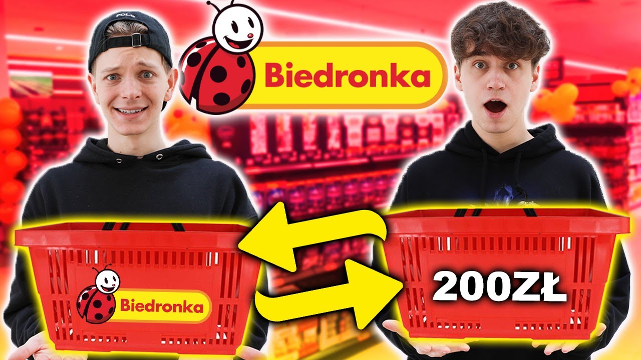 ZAMIANA KOSZYKAMI 😱 - BIEDRONKA | Dominik Rupiński & Paweł Zmitrowicz