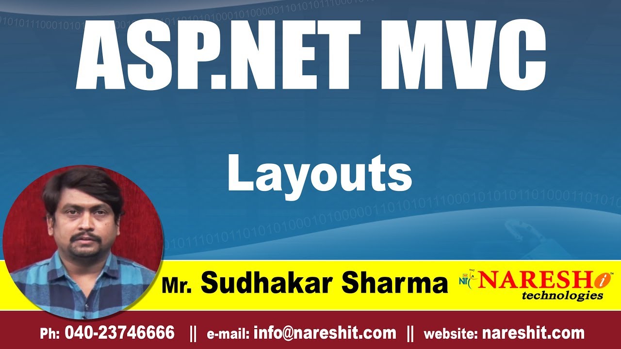 ASP.NET MVC Layouts | ASP.NET MVC Tutorial | By Mr.Sudhakar Sharma