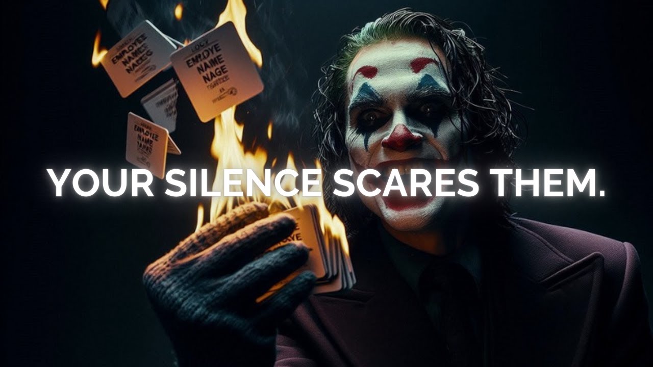 EVERY TIME YOU SPEAK LESS, THEY PANIC MORE - Joker Speech (Dark Motivation)