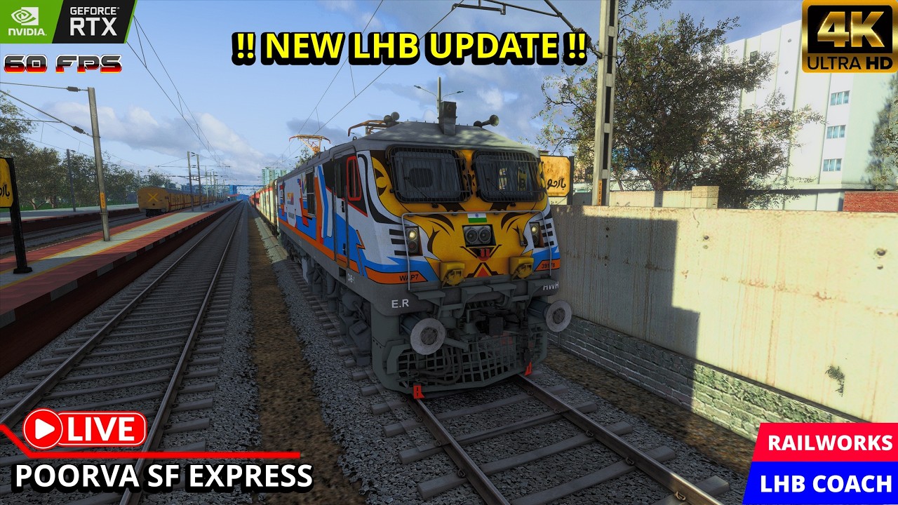 12304 POORVA SF EXPRESS LIVE RAILWORKS..#indianrailways #railworks #gaming #live