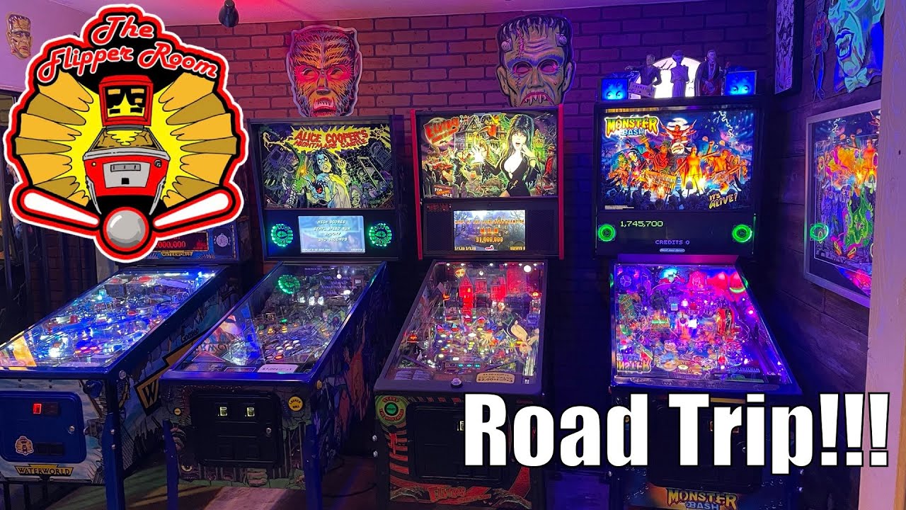 Road Trip! Flipper Room in Concord California Amazing Pinball Collection