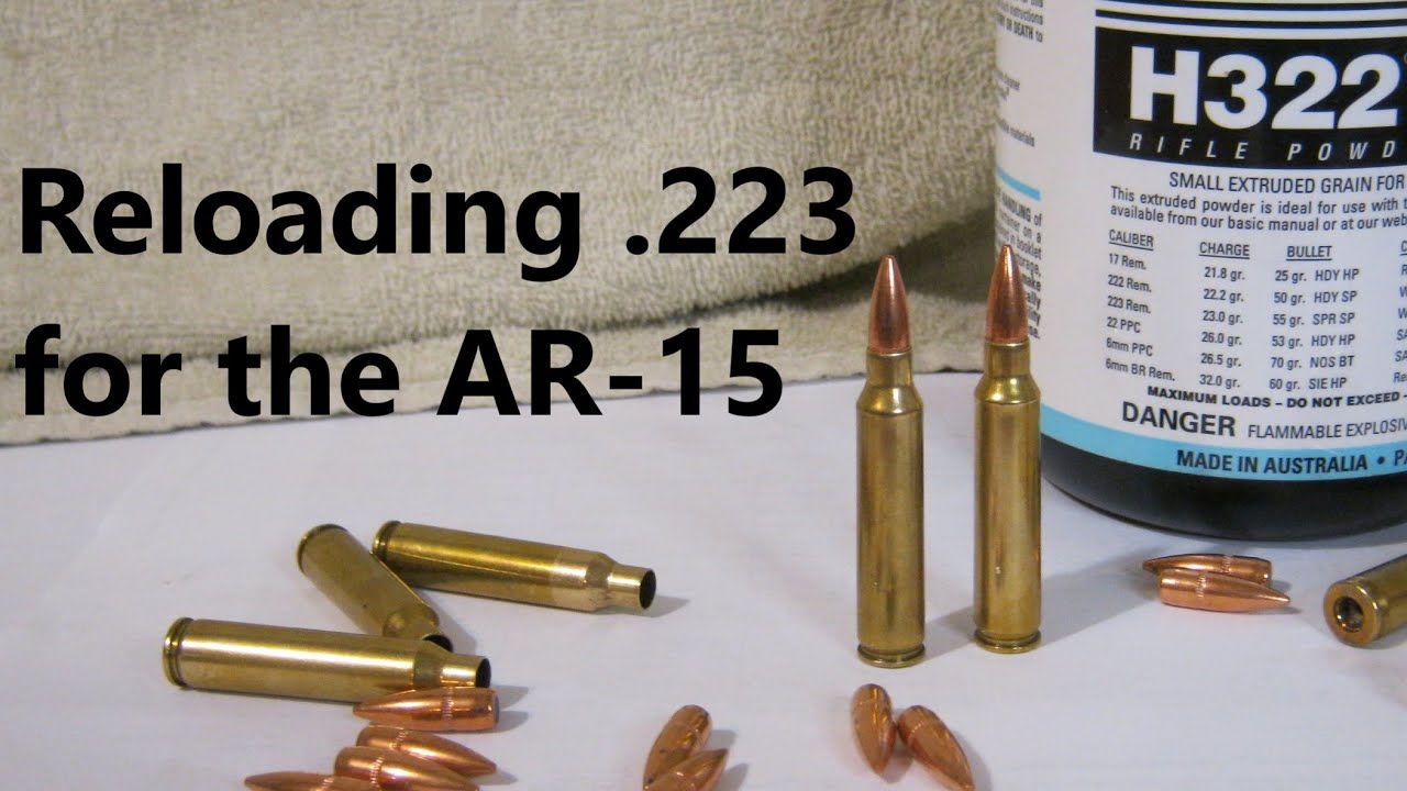 Reloading  223 with H322 and 55gr. FMJ for the AR 15