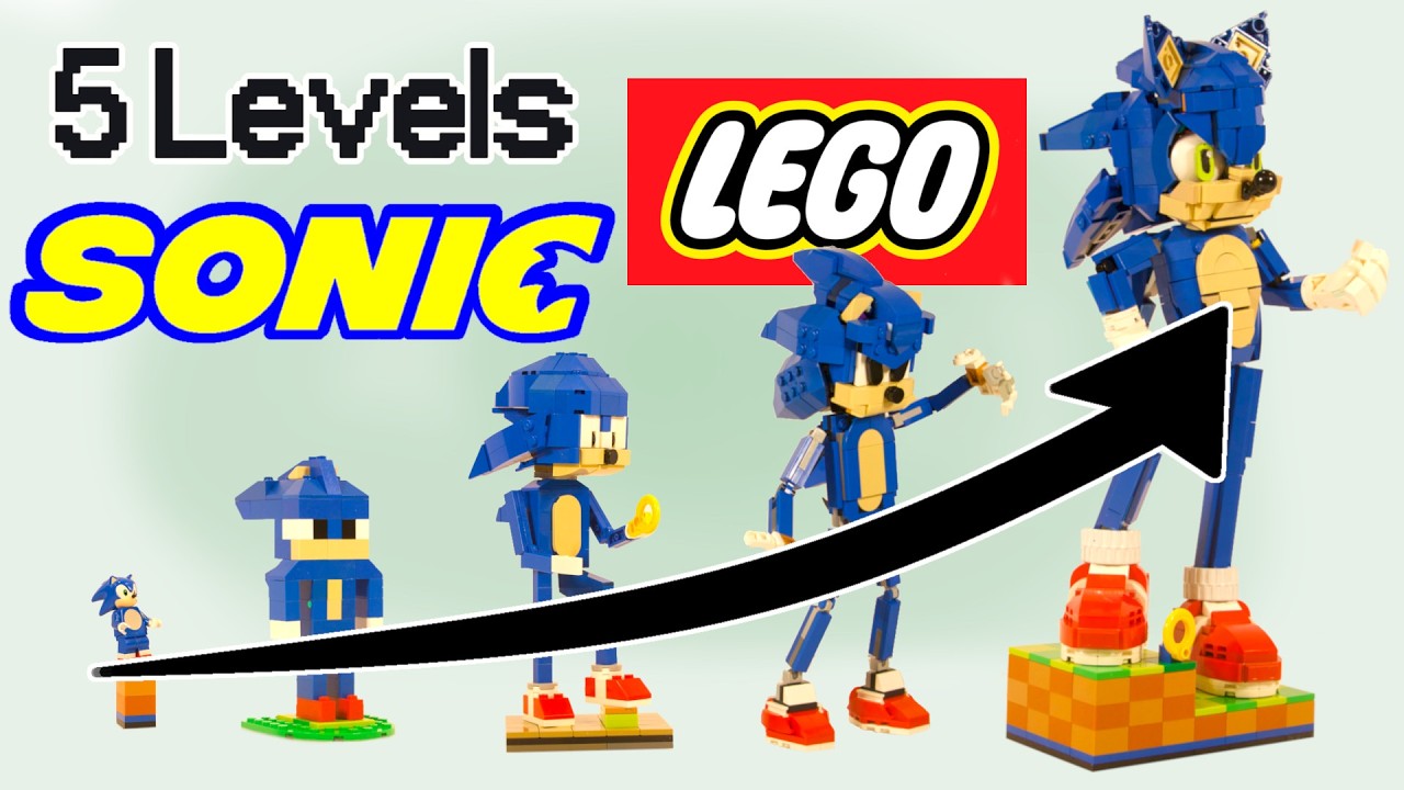 I Built LEGO Sonic at 5 Difficulty Levels—From Easy to Expert!