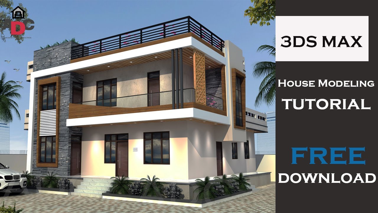 Create Elevation in 3ds Max Full Tutorial || 40 x 45 House Elevation Design ||  Exterior Design