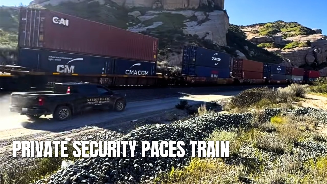 Desert Thunder: BNSF Port Stack Storms Through Walker (Eastbound, 6‑Unit Lash‑Up) 4K
