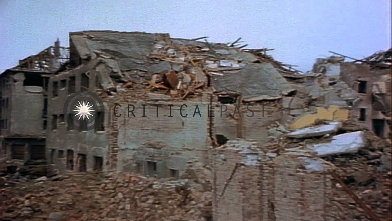 Bombed city of  Cologne in Germany during World War 2 HD Stock Footage