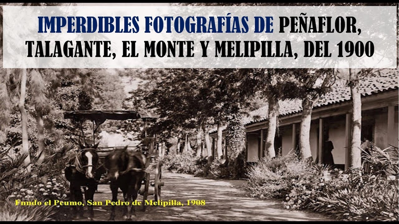 IMPERDIBLES FOTOGRAFÍAS DE PEÑAFLOR, TALAGANTE, EL MONTE Y MELIPILLA DEL 1900