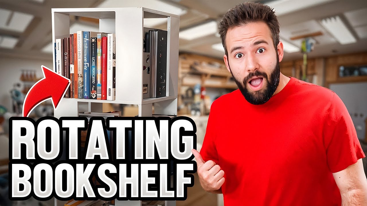 DIY ROTATING BOOKSHELF