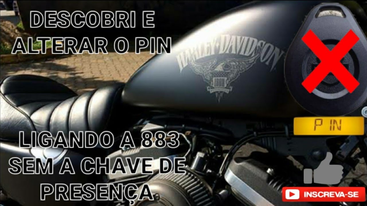 Como descobrir Alterar o código PIN da Harley davison 883 Como ligar a moto sem a chave de presença