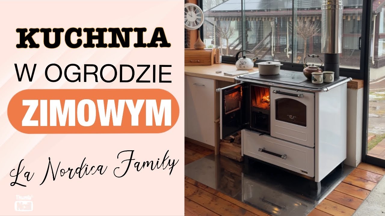 Kuchnia na drewno w ogrodzie zimowym - na tarasie La Nordica Family #kuchnia #budowa #gotowanie