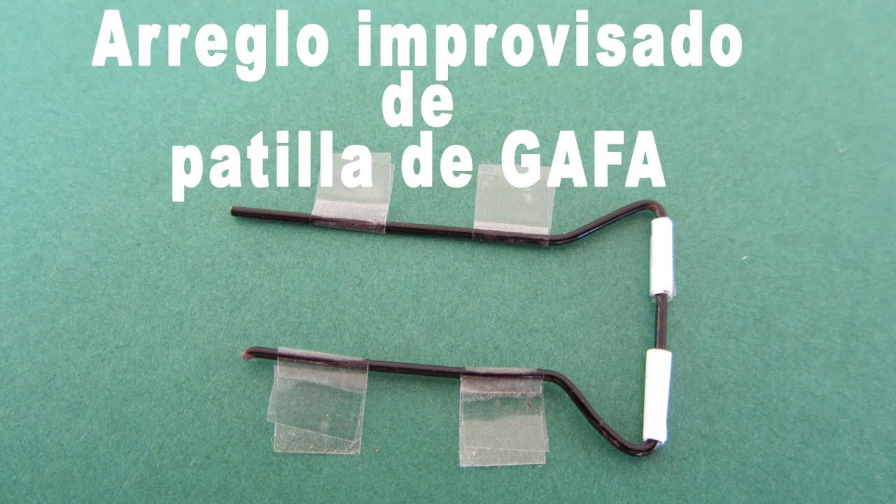 Arreglo provisional de patilla de gafa