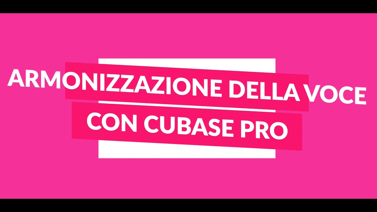 Armonizzazione della voce con Cubase