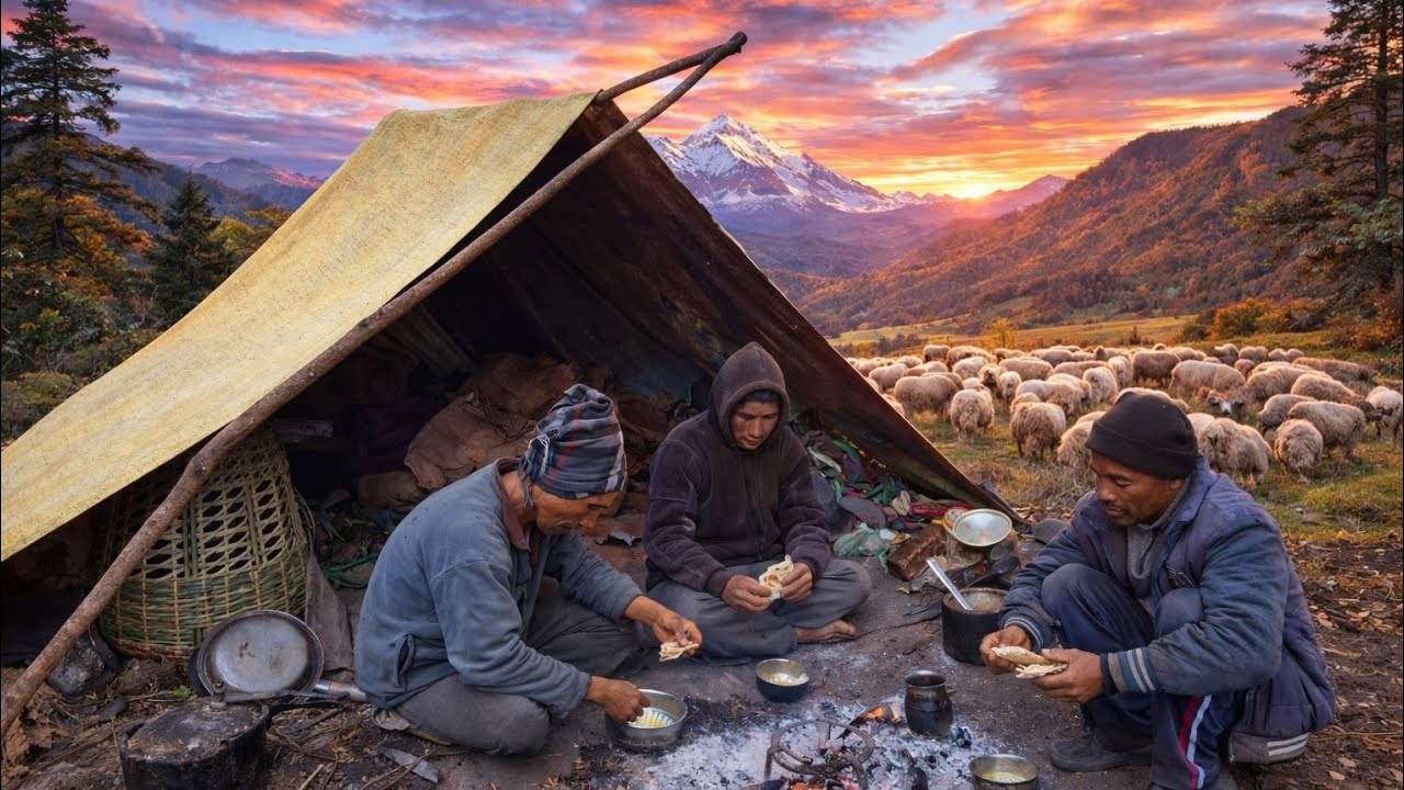 Hard Rural Life | Poor Shepherd’s Struggle in a Temporary Hut