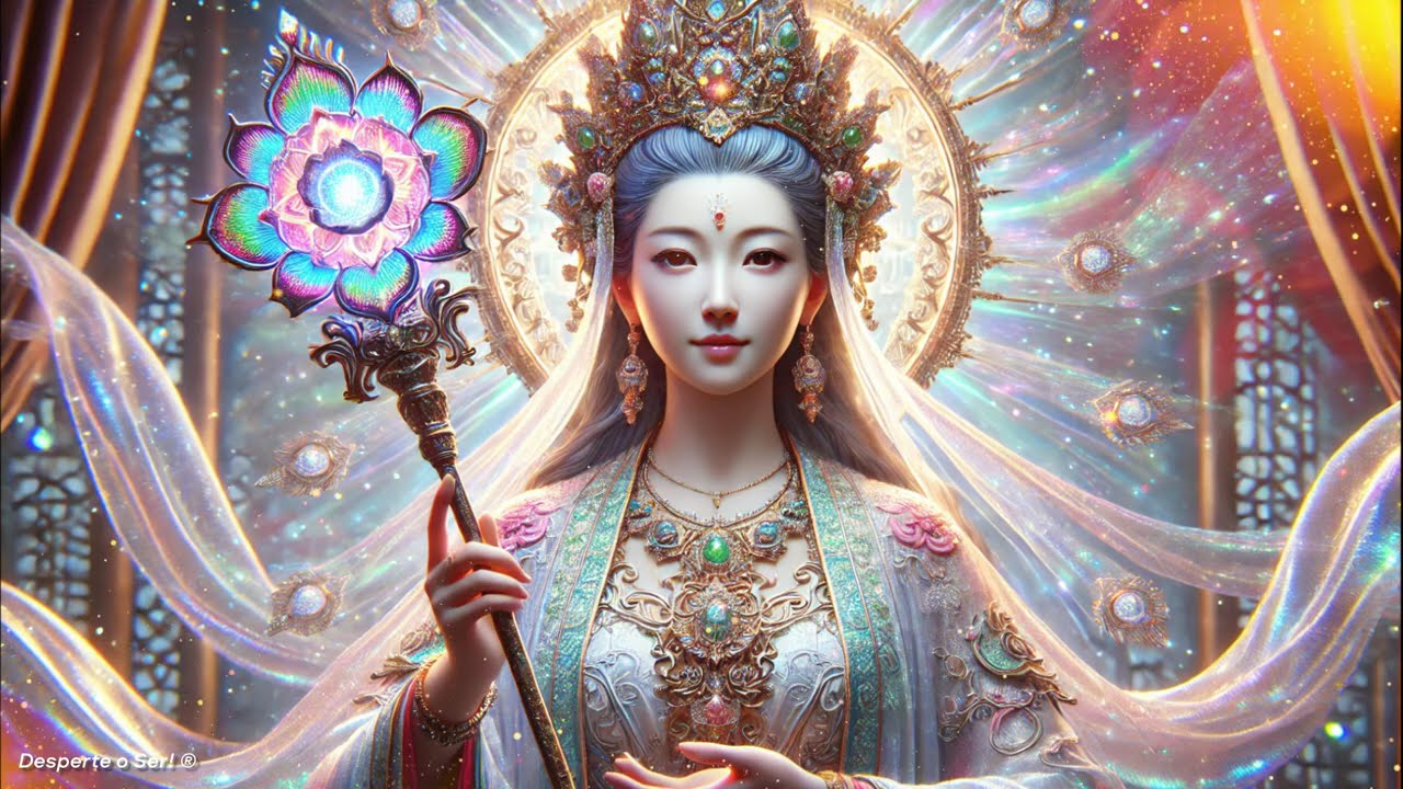 🕊️ Comando Quântico do Cetro da Chama Trina de Kuan Yin com Reiki a Distância. 🕊️