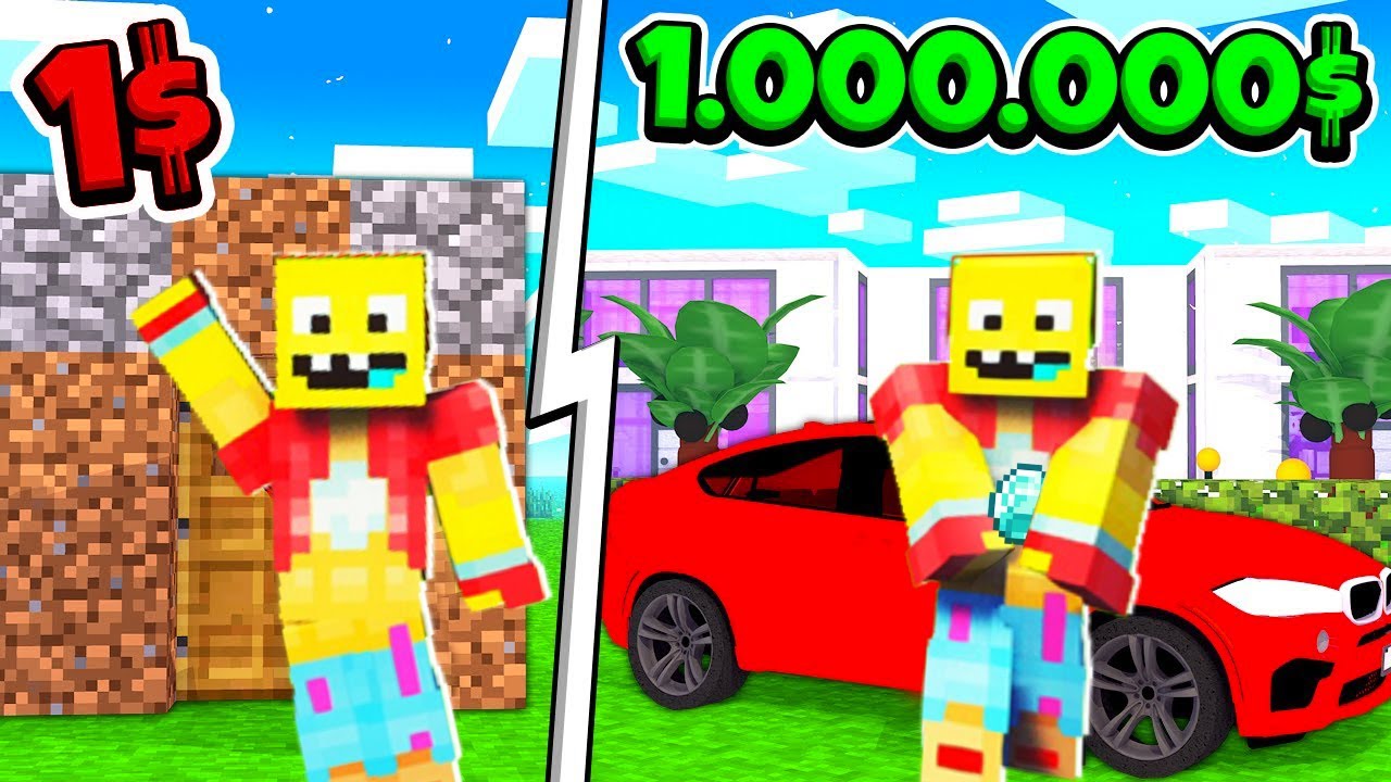 PASO de VAGABUNDO a MILLONARIO en MINECRAFT - SIMULADOR de MANSION