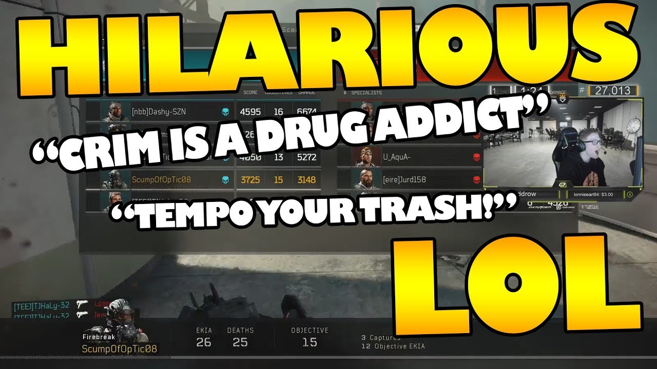 CRIMSIX AND TEMPO TRASHING EACHOTHER! Black Ops 4 Funny Moments & Fails #8