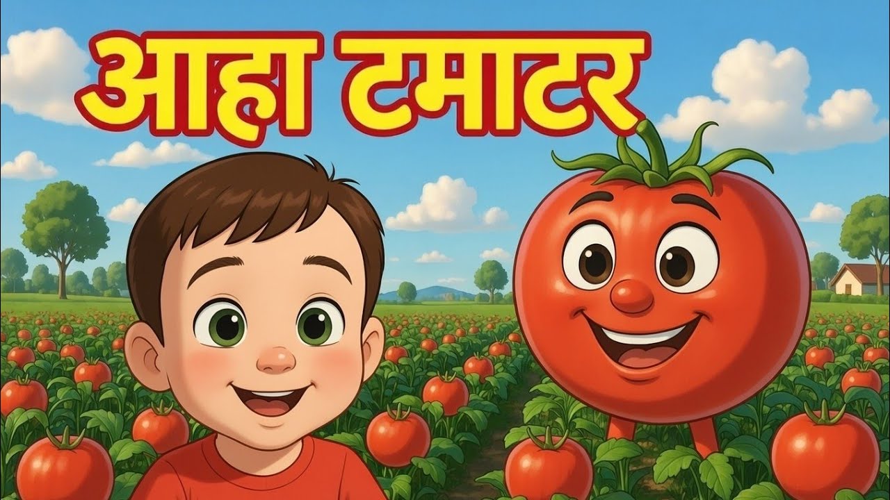 आहा टमाटर - Aaha Tamatar Bade Mazedar | Hindi Nursery Rhymes And Kids Song | BabyRhymess07 