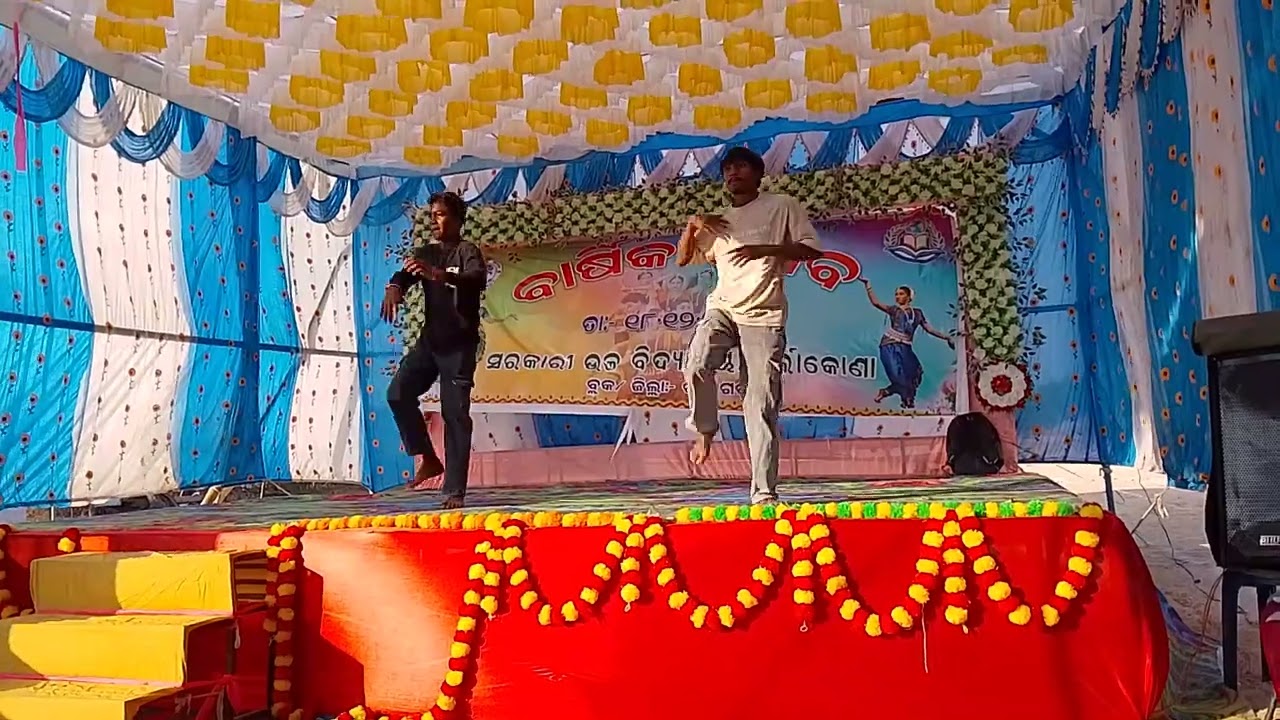 Energetic dance performance by 10th boys, Govt Highschool Karlakona Annual function 2k25 