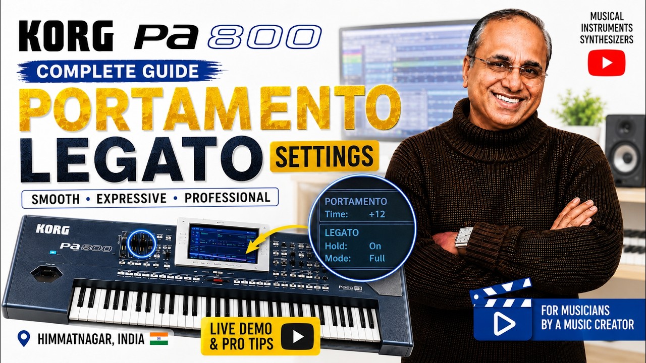 Korg PA800 | Portamento - Legato settings #korg #indianmusic #tutorials