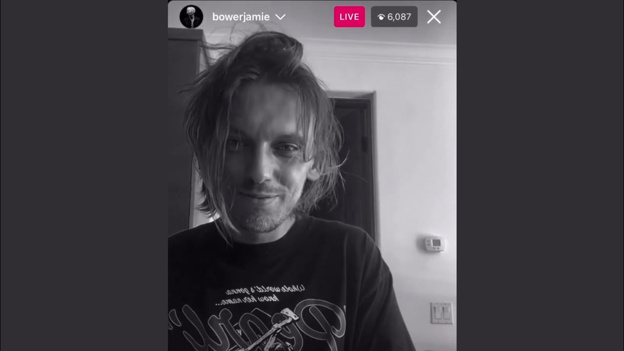 Jamie Campbell Bower Live on Instagram writing poems. Full video (September 7th 2023)