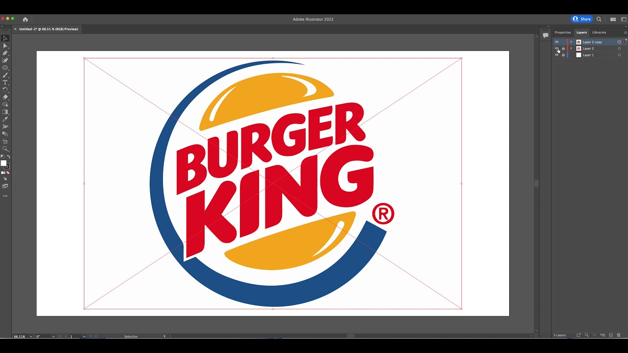 Burger King Logo Pixel to Vector