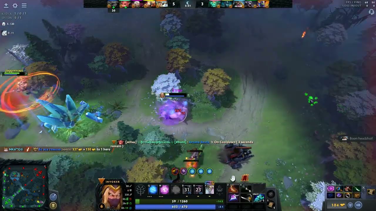 Auto-clip: Kill with low health Invoker as position 5