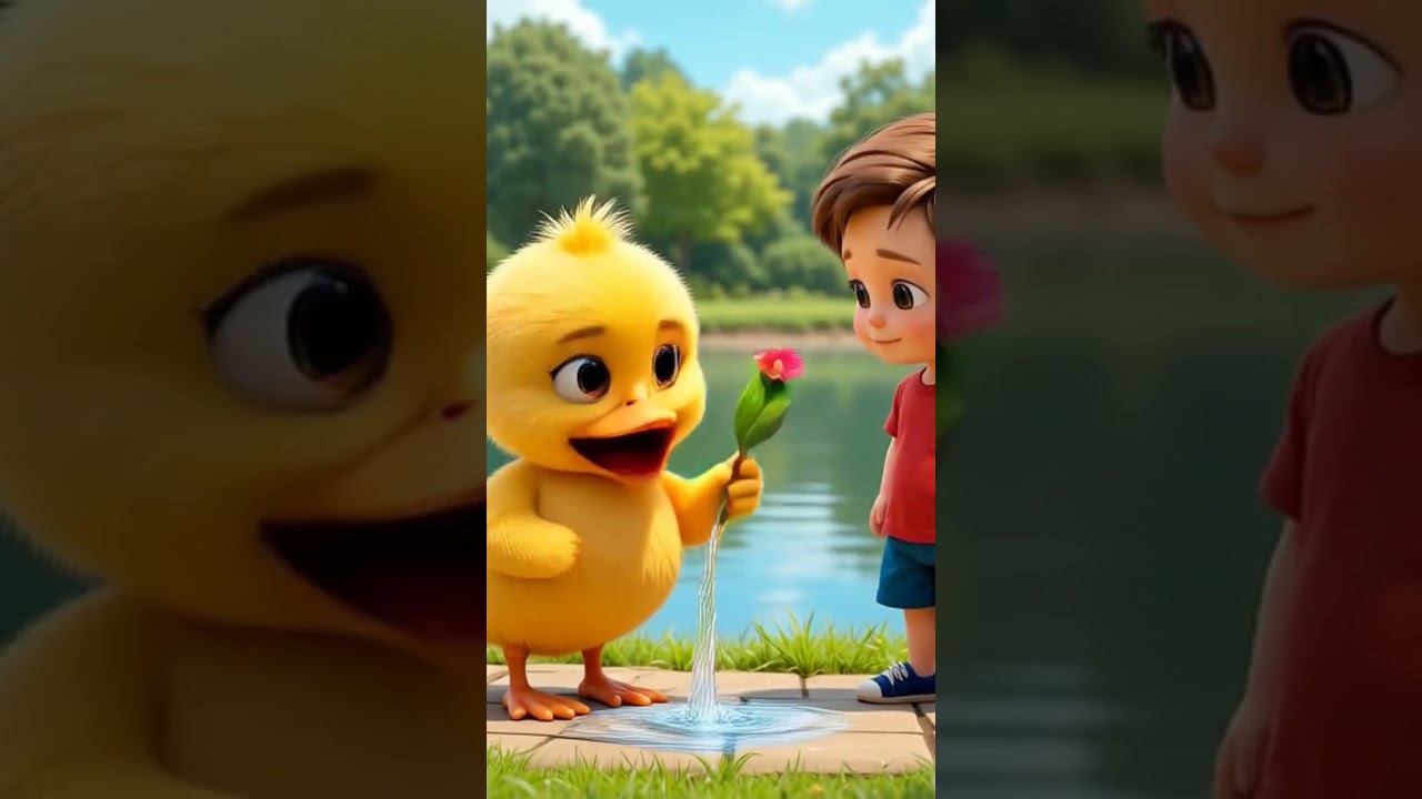 🐥 Funny Duck and the Lost Ice Cream | Cute Cartoon Story#shorts #duck