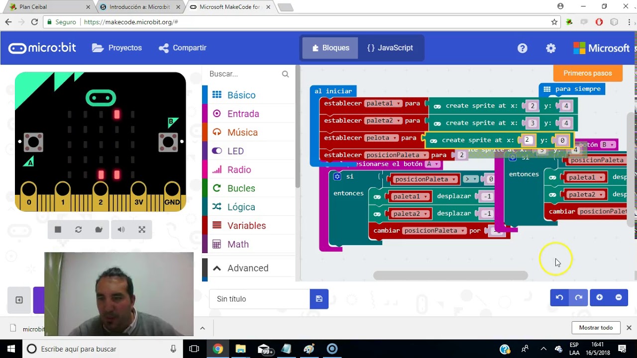Juego de Pong para micro:bit