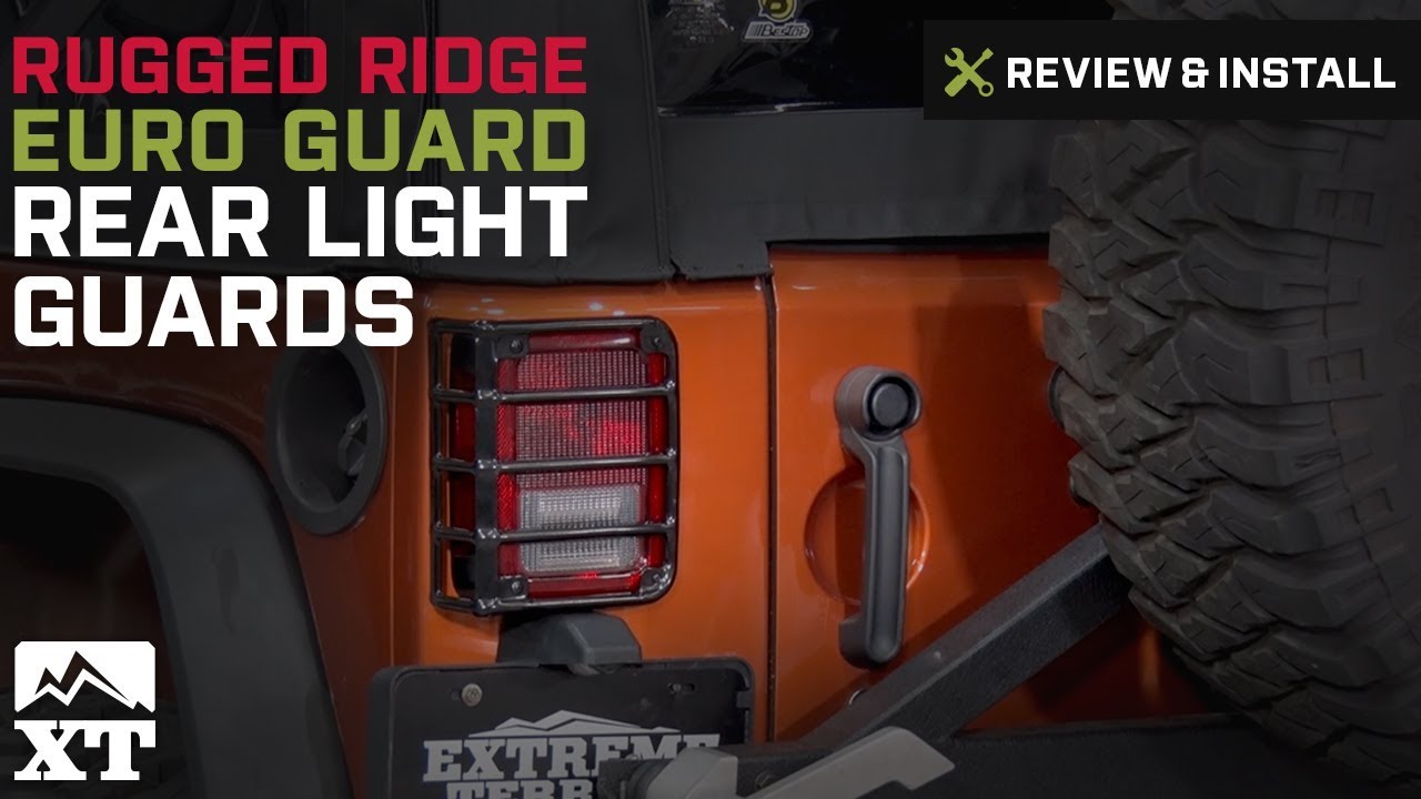 Jeep Wrangler Rugged Ridge Euro Guard Rear Light Guards - Black (2007-2017 JK) Review & Install