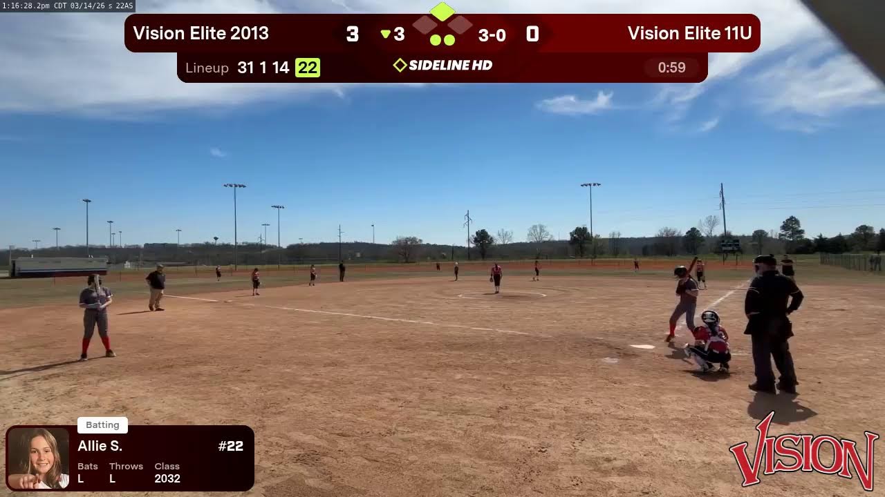 Vision Elite 11U vs. Vision Elite 2013 (2026.03.14)