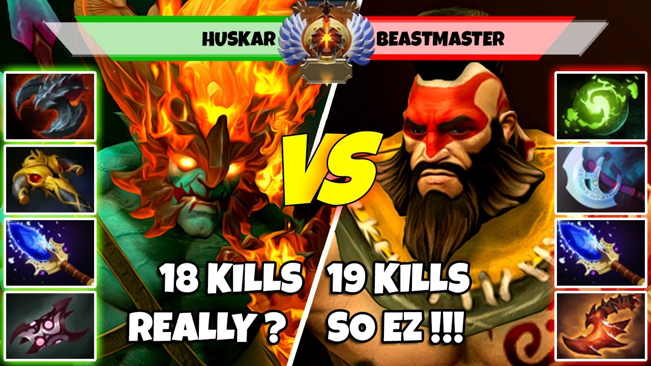 HUSKAR (Mid) vs BEASTMASTER (Carry) - Epic Battle Of Immortal Rank Dota 2 Players - Z Dota 2