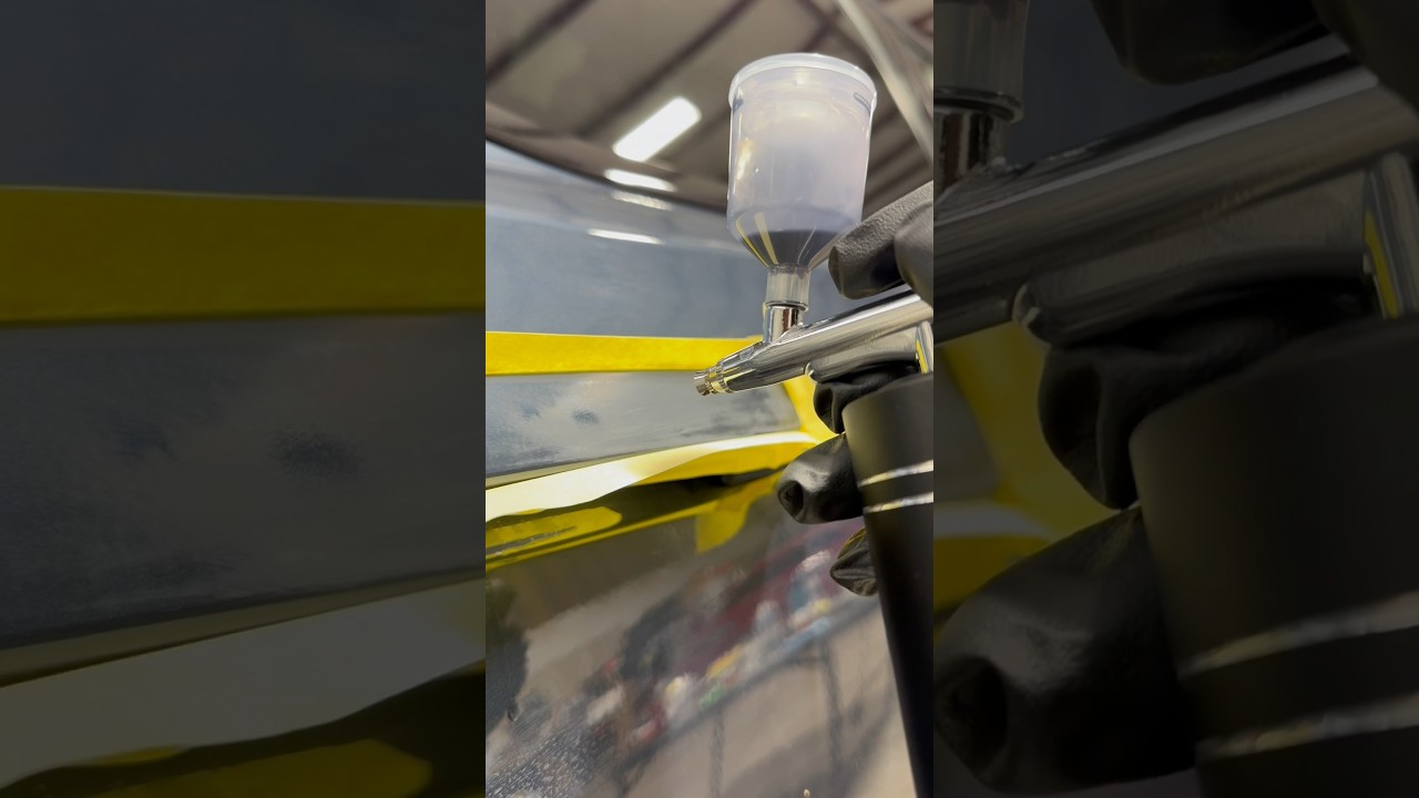 Touching up metallics #autoreconditioning #automobile #autodetailing #fyp #airbrush