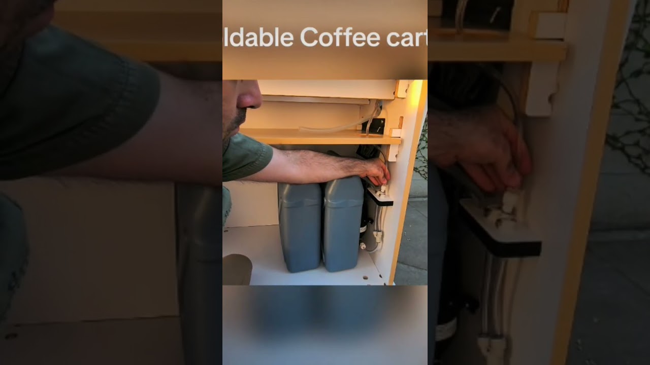 Foldable Coffee cart #coffeecart #mobilecoffee #coffeebar #barista #coffeetruck #coffeeshop