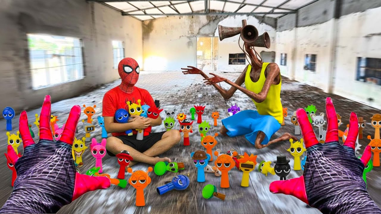 Spider-Man and Siren Head Discover Sprunki Secrets in an Abandoned House - Spider Storie