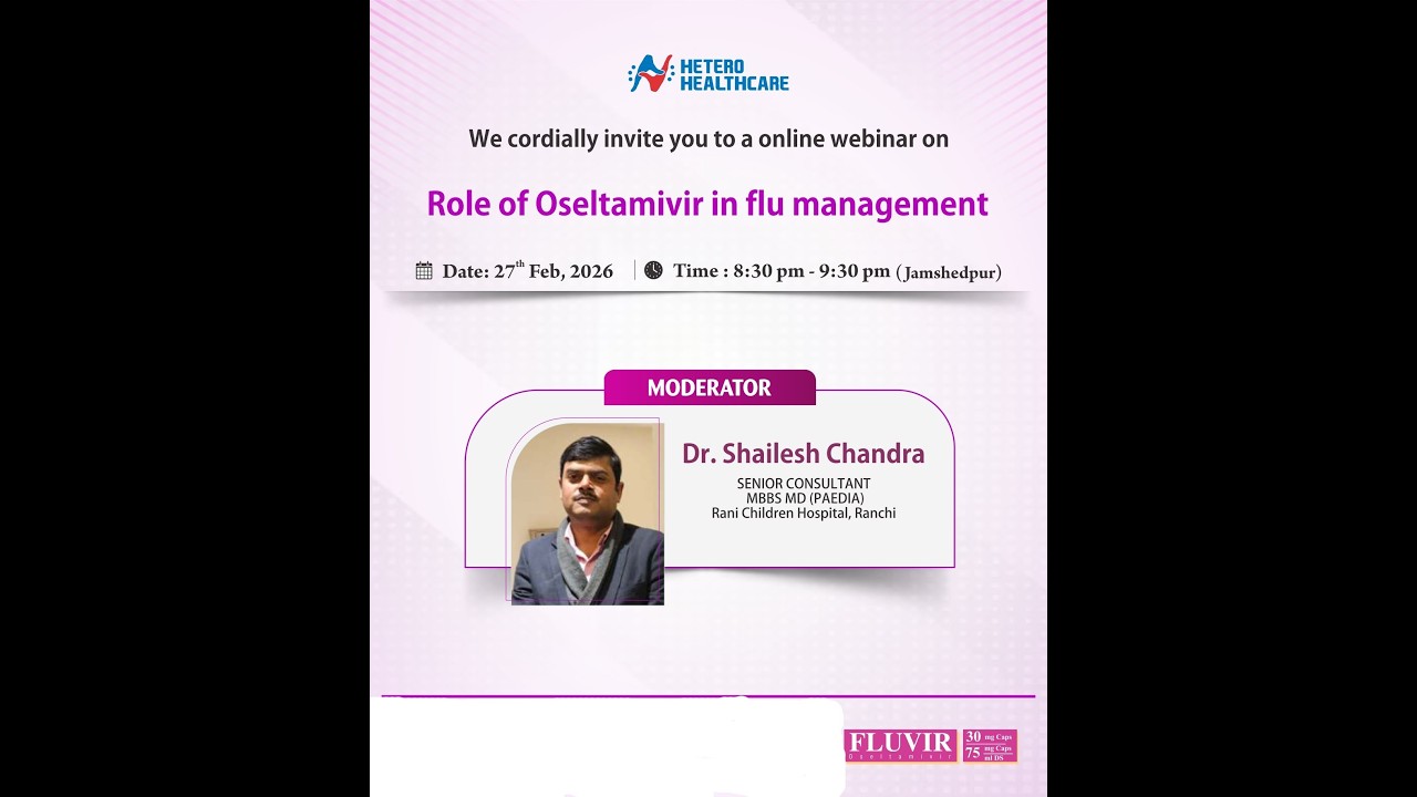 Role of Oseltamivir in flu management by Dr. Shailesh Chandra.
