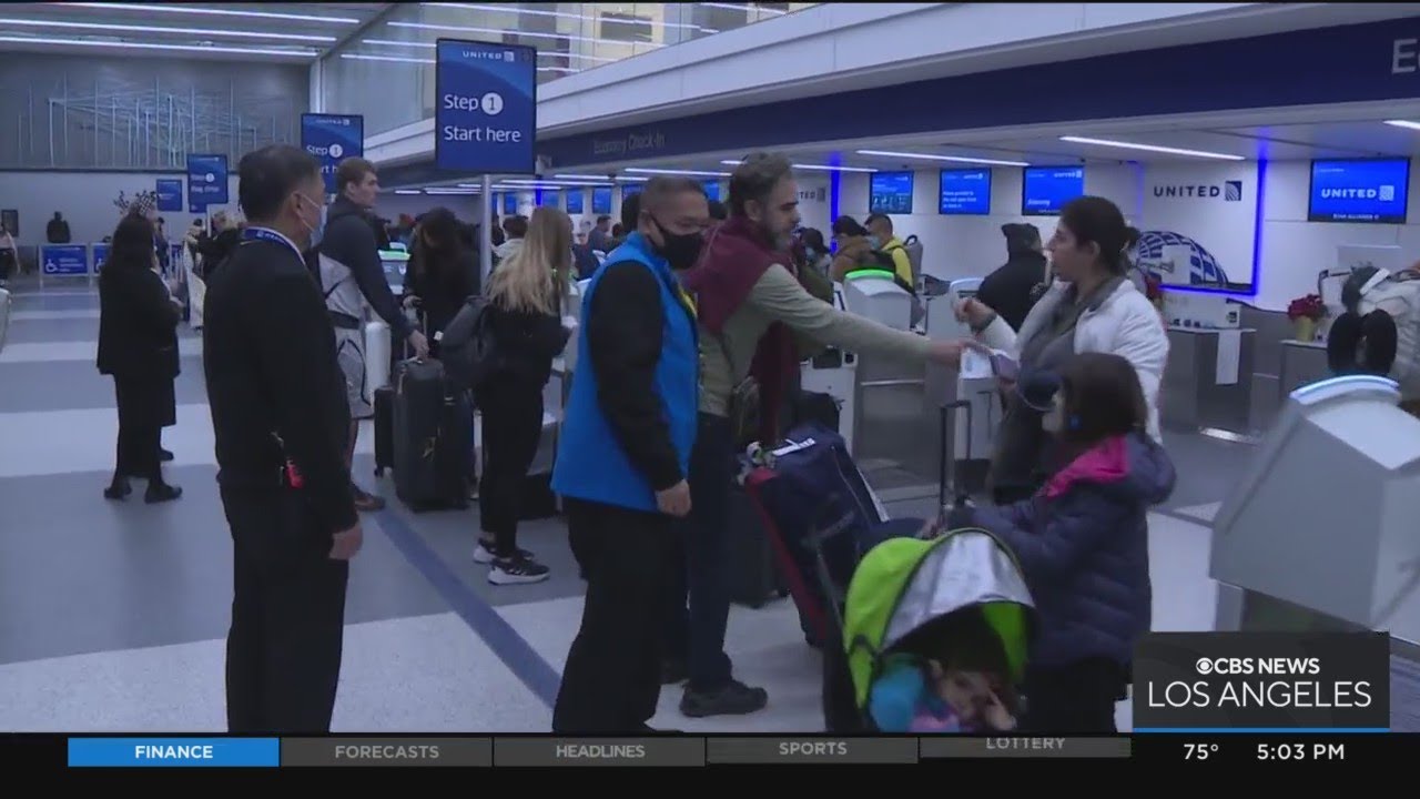 Travelers at LAX go to loved ones on Christmas Eve