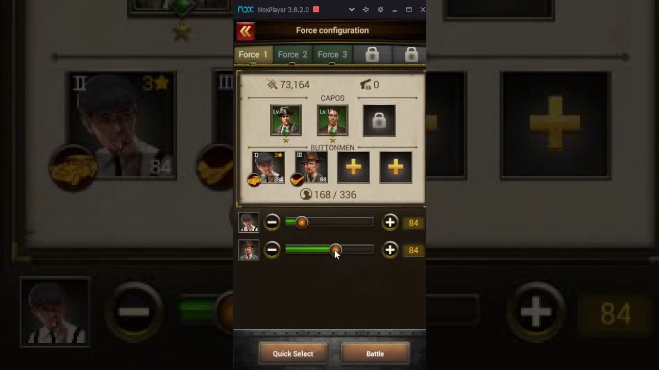 Godfather: Family Dynasty mobile game - Increasing attack power by manual adjustment