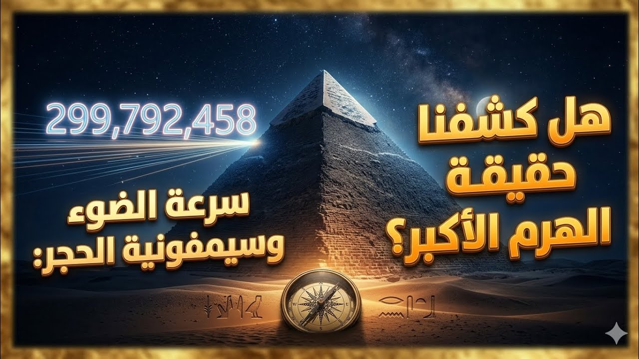 سر الهرم الأكبر وسرعة الضوء: صدفة مستحيلة أم علم مفقود؟