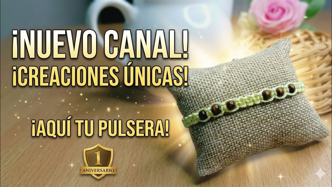 Pulsera de nudo plano con Cuentas DIY