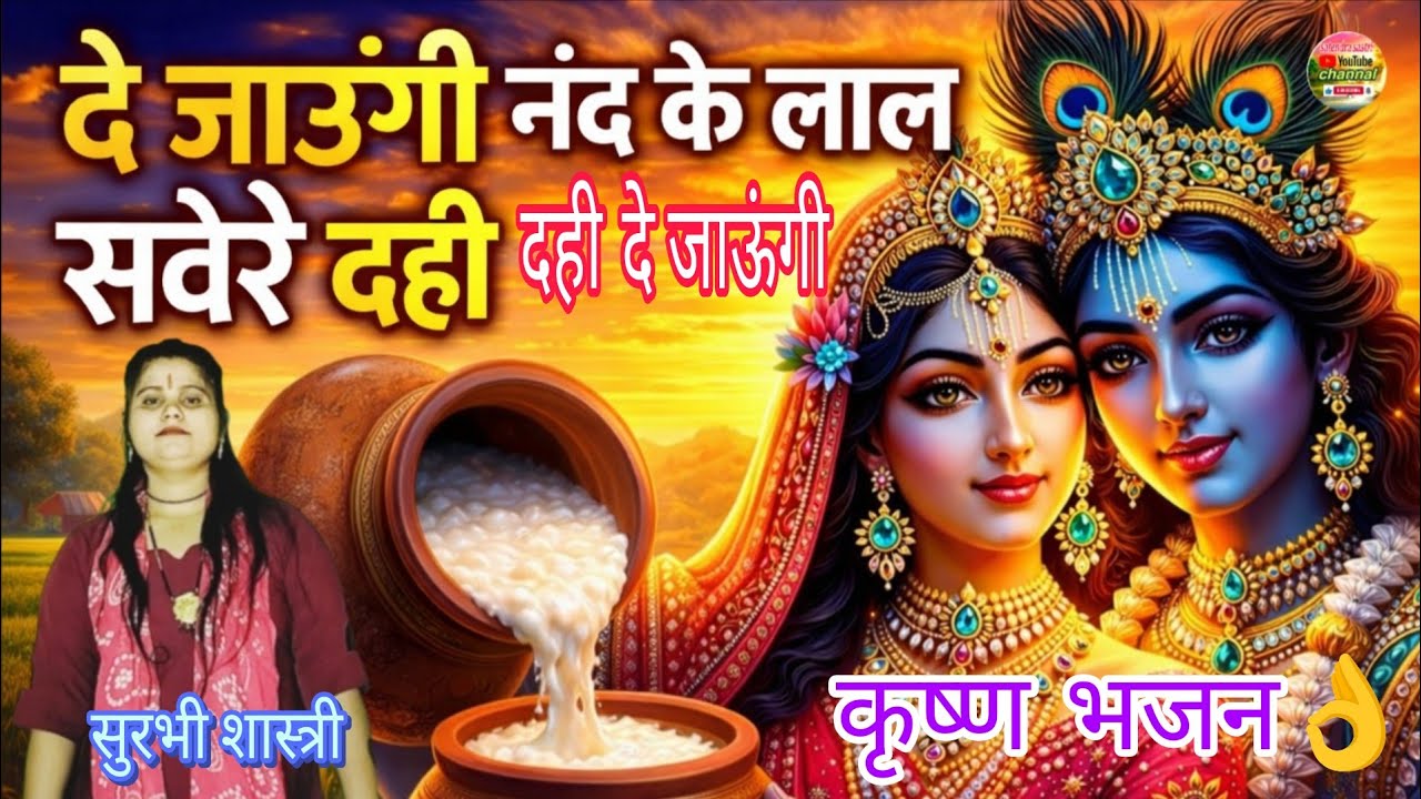 #नॉन_स्टॉप_कृष्ण_भजन👌//दे जाऊंगी नंद के लाल सवेरे दही दे जाऊंगी//सुरभी शास्त्री अलीगढ़ , 9759440779