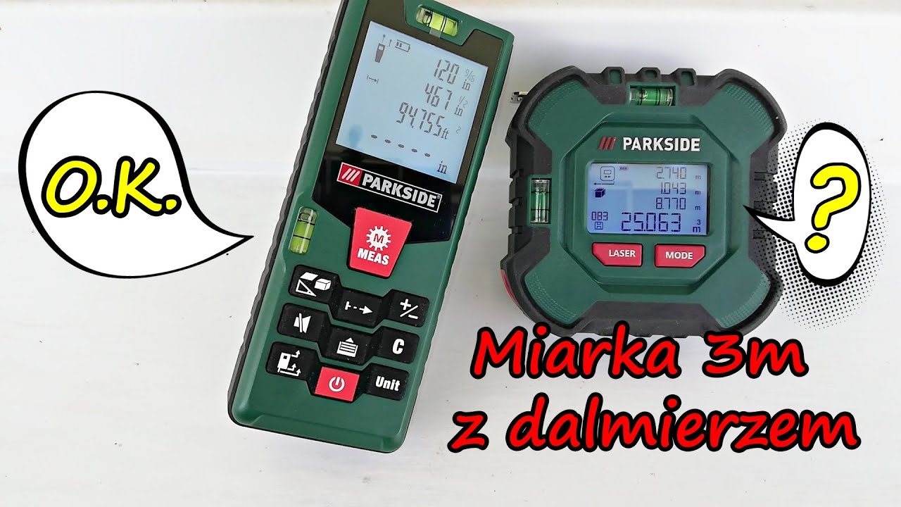 Miarka laserowa PARKSIDE 50 metrów VS dalmierz laserowy Parkside 50 metrów . Czy warto? porównanie