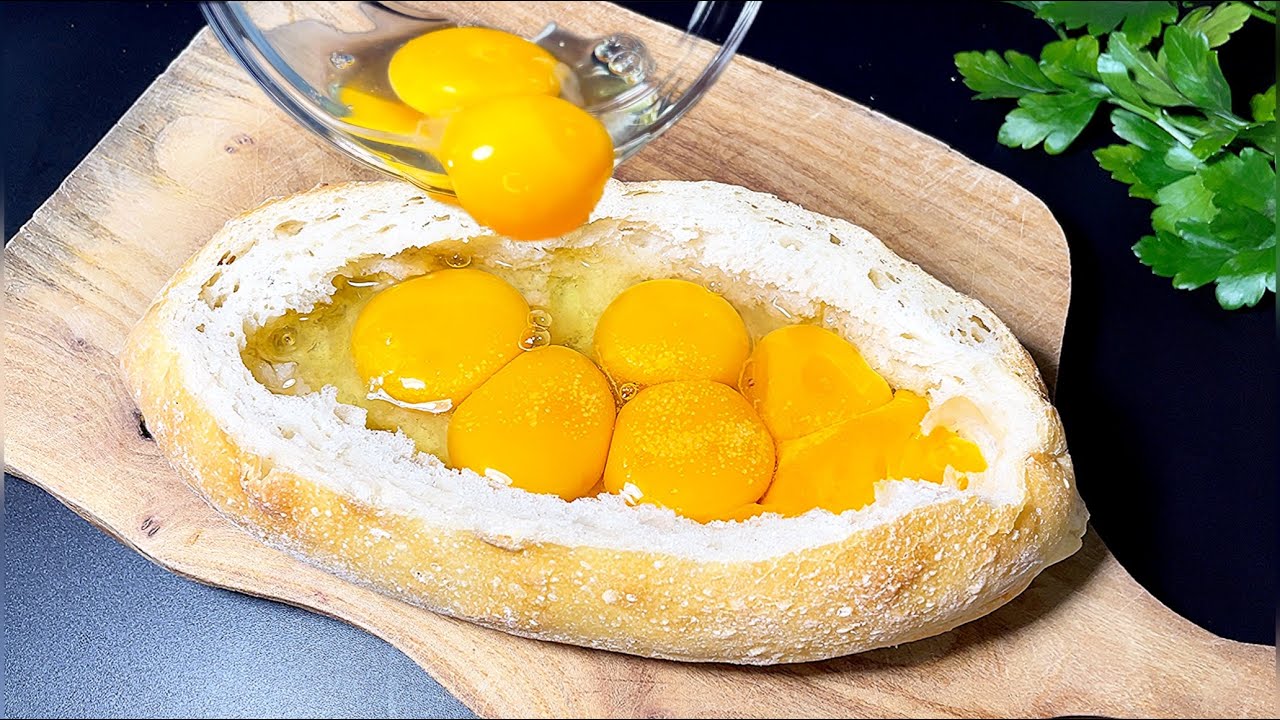 Просто вылейте яйцо на хлеб, и эффект будет потрясающий! Тебе это понравится
