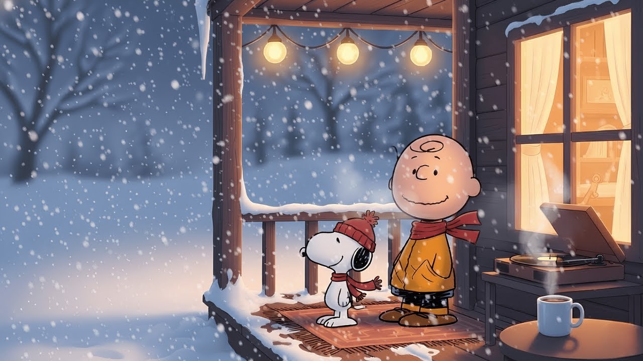 ❄️ Cozy Winter LOFI for RELAXING 🎶 | Charlie Brown & Snoopy Chill Vibes ☕✨