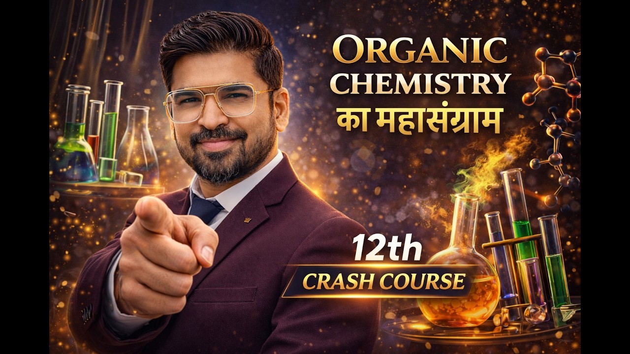 Organic Chemistry का महासंग्राम 🔥 | 12th Crash Course LIVE | CBSE + GSEB 2026 Harshid Shah